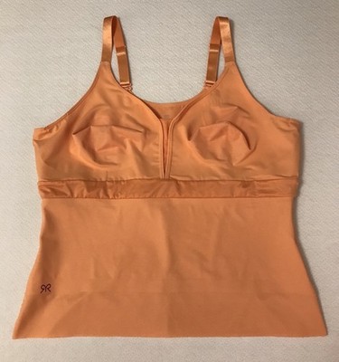 Ruby Ribbon Reina Camisole Style 1812 Women 46 Peach Orange Criss Cross Capable