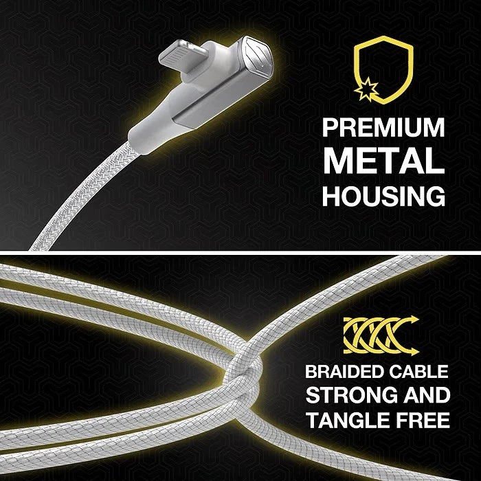 NUEVO SCOSCHE StrikeLineRA — 4 pies, Lightning USB-C, cable trenzado - certificado MFi Foto 2 de 4