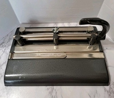 3-Hole Metal Punch by Master Products Mfg. Los Angeles 23 Made USA Vintage Retro