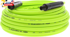 Flexzilla Air Hose 1/4 in x 50'  1/4 in MNPT Fittings Heavy Duty Lightweight