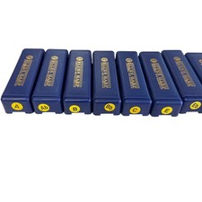 Hohner Blues Harp Harmonica Set 9pc Blue Germany Keys A Ab B Bb C E Eb F G