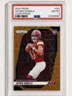 2024 PANINI PRIZM - JAYDEN DANIELS #347 LAZER PRIZM ROOKIE RC - PSA 8