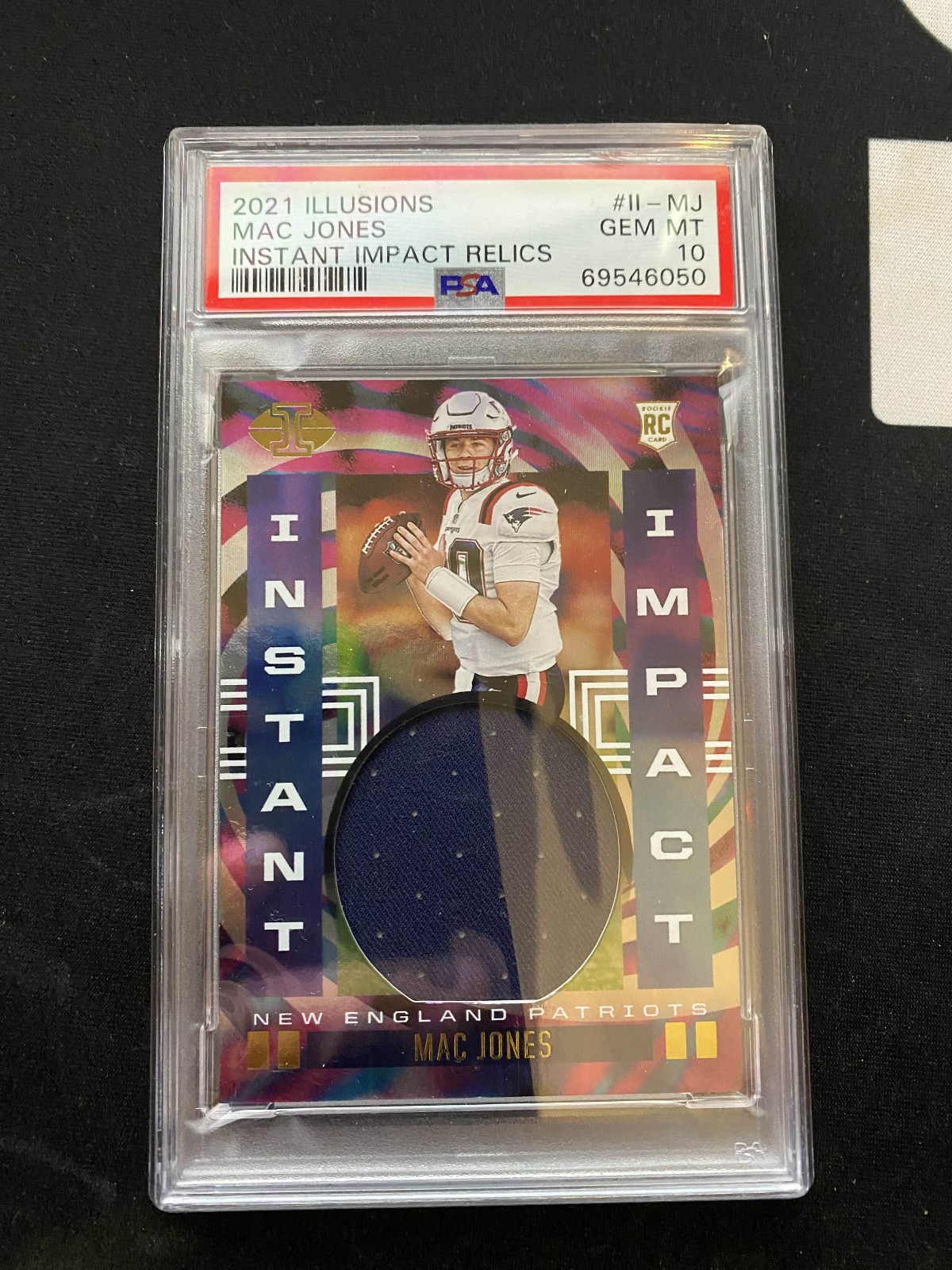 Mac Jones Panini Illusions Instant Impact Relics #IIMJ Base