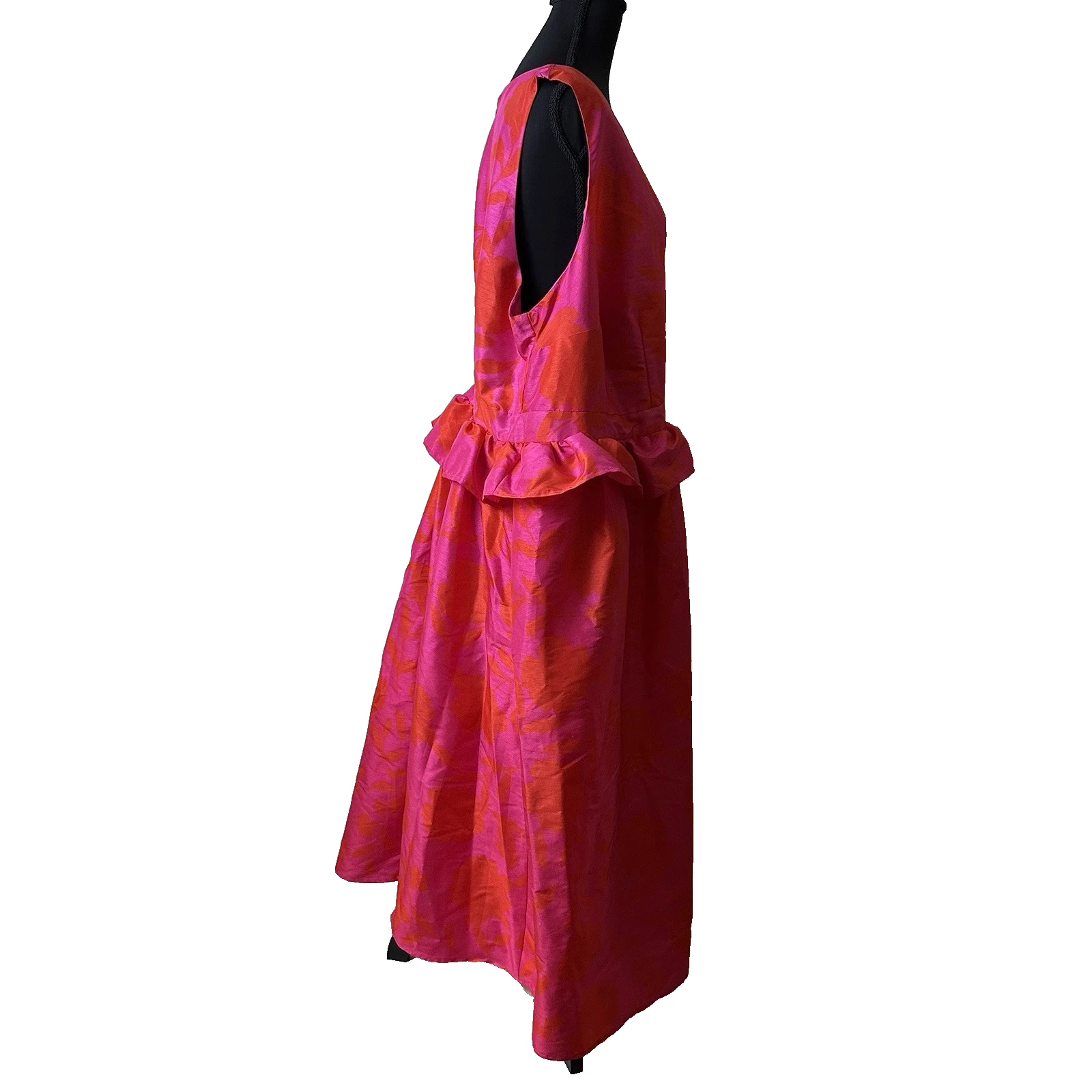 Abito midi Kate Spade x Target donna classico rosa peplo rosa rosso taglie forti 20