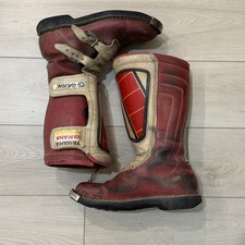 READ - Vintage Gaerne Yamaha Red Leather Motocross Racing Boots Size 10 (?)