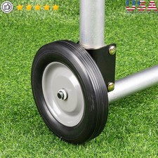 Heavy Duty Gate Wheel 8 Inch 2 Pack Caster Steel Rubber Fits 1-5/8 to 2 Inch New