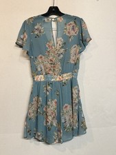 Trixxi Women's Blue Floral Print Mini Dress, Size Small