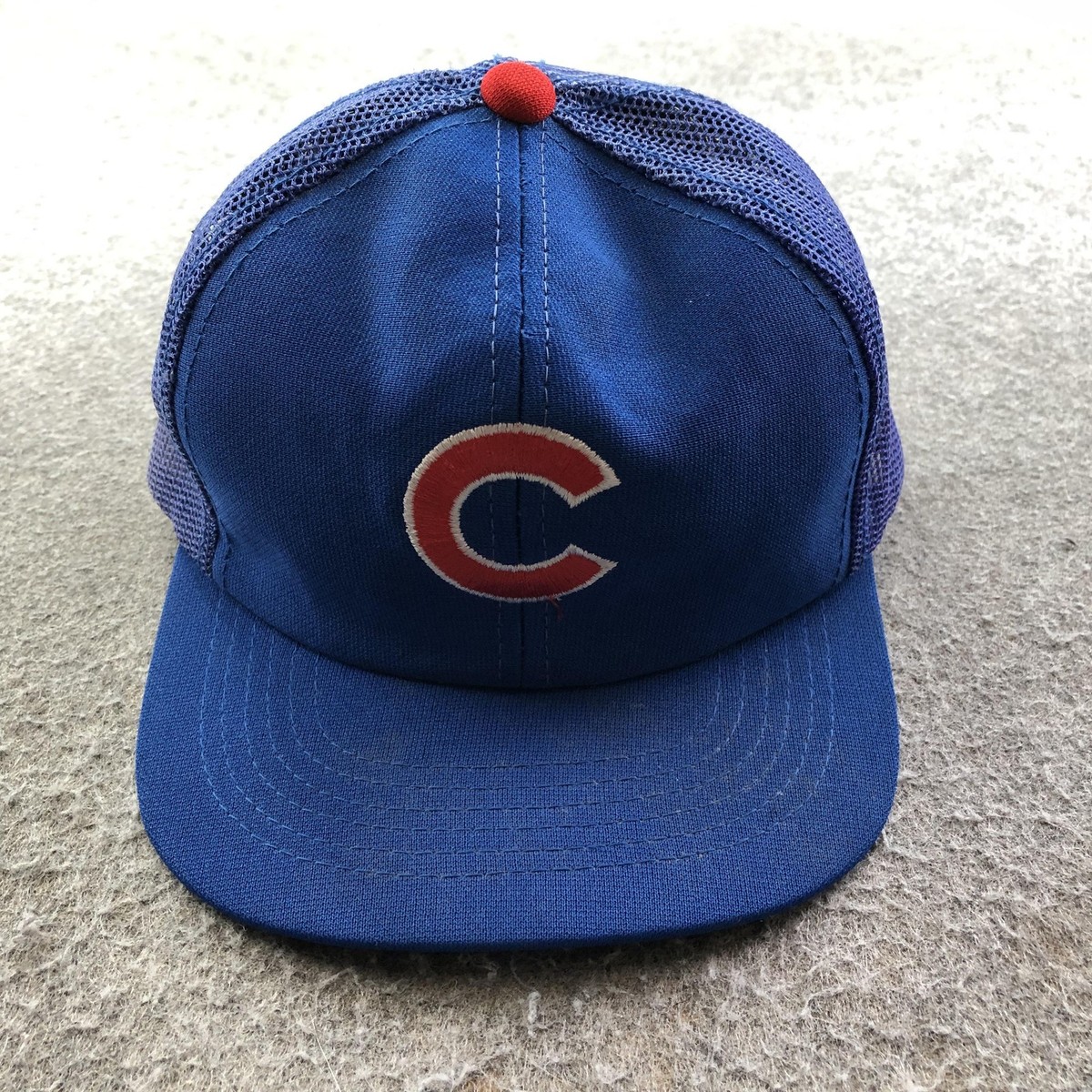 Vintage Chicago Cubs Hat Cap Snap Back YOUTH Snapback Blue Sports