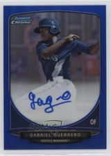 2013 Bowman Chrome Prospects Blue Refractor 100/150 Gabriel Guerrero Auto no9