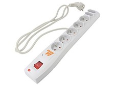 ACAR P7 1.5M GREY Steckdosenleiste: Absichernd Buchsen: 7 230VAC 10A grau HSK DA