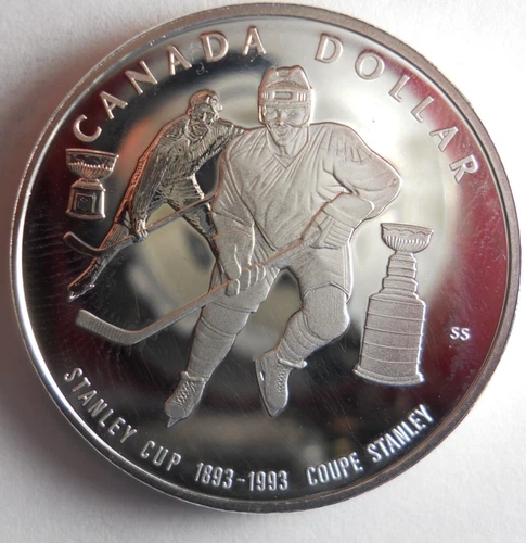 1993 CANADA DOLLAR - AU/UNC - PROOF  - Excellent SILVER Coin - Lot #A1