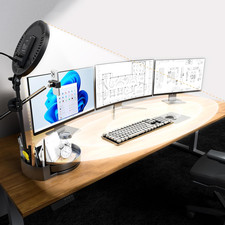 Bright Zoom Lighting for Computer, Adjustable Desk Lighting for Video Callst,55W