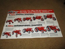 1957 IH Farm Tractor Dealer Sales Foldout Mailer Brochure Tractor Power For '57