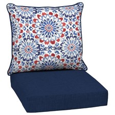 Arden Outdoor Deep Seat Cushion Set, 24x24, Clark Blue 1 Pack