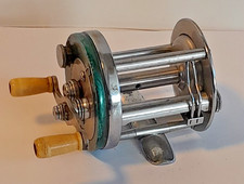 Shakespeare Marhoff 1964 Nickel-Silver Model GE Bait Caster Reel Made In USA