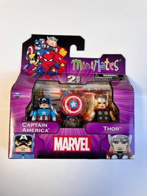 Marvel Minimates Avengers Serie Captain America & Thor Spielzeug Mini Figur Set