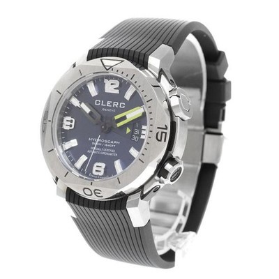 Clerc Hydroscaph H1.1 48mm SS Navy Dial Automatic Date Watch #C6539