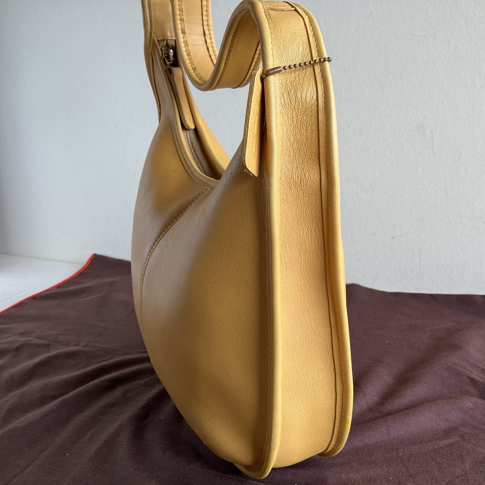 Vintage Coach Ergo Zip Hobo 9025 Mustard Yellow Leath… - Gem