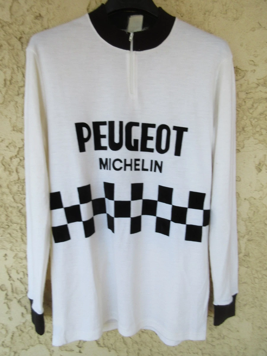 Maillot cycliste rétro Peugeot–Esso–Michelin jaune | 1976