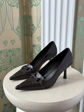 Gucci by Tom Ford Horsebit Brown Leather Pionted Toe Pumps Heels Size 37 / 7