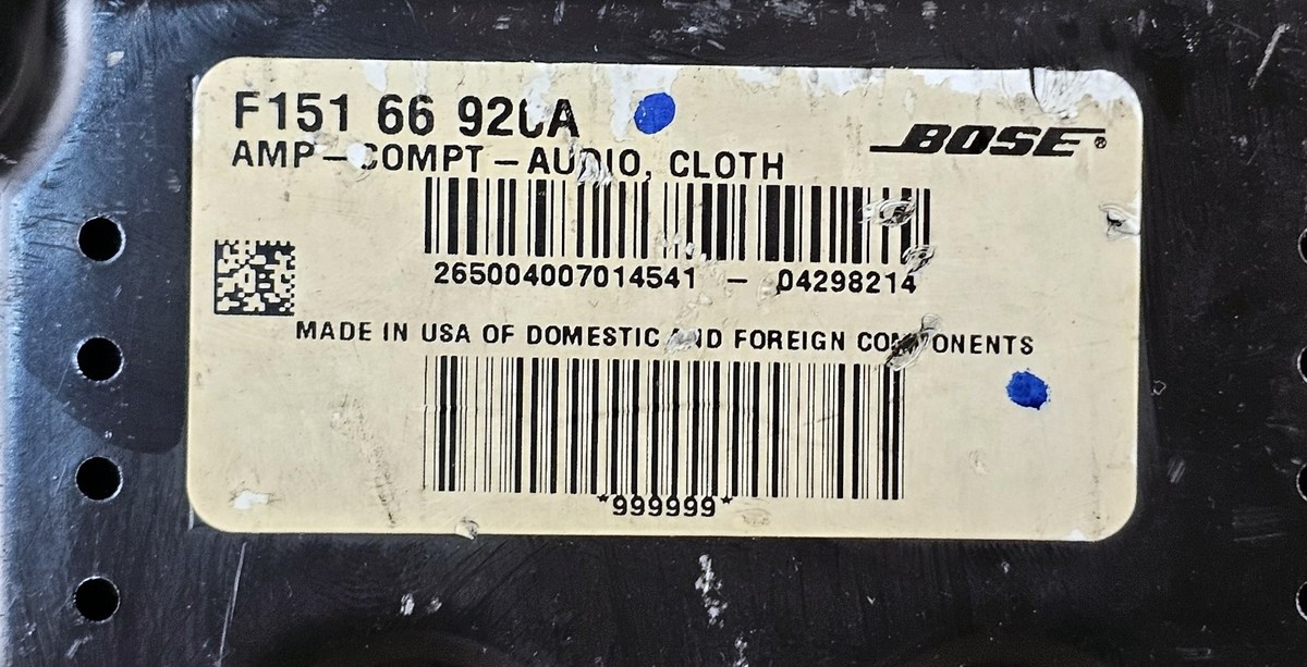 2004-2006 Mazda RX8 Bose Stereo Radio Audio System Amplifier OEM