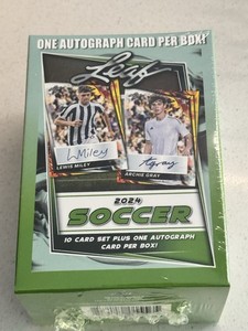 LEAF SOCCER BLASTER BOX 2024 SEALED NEW 1 AUTO GUARANTEED FOOTBALL