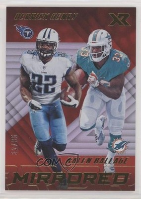 2018 Panini XR Mirrored Red 32/35 Derrick Henry Kalen Ballage Rookie RC s3g