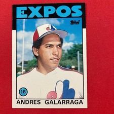 Andres Galarraga 1986 Topps Traded Rookie Card #40T MLB Montreal Expos. rookie card picture