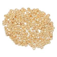 500Pcs Round Crimp Beads 2mm Metal Spacer Loose Beads Light Gold