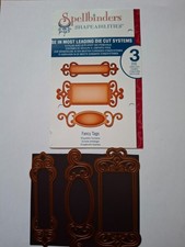 NEW – SPELLBINDERS SHAPEABILITIES FANCY TAGS x 3 DIES (see write up)