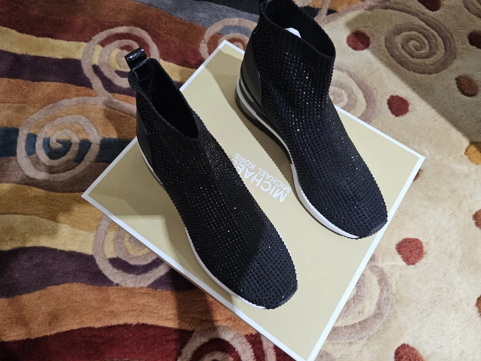 MICHAEL KORS Skyler Botín Extremo Elastizado Tejido Zapatos EE. UU. 8.5 Mujeres Foto 2 de 4