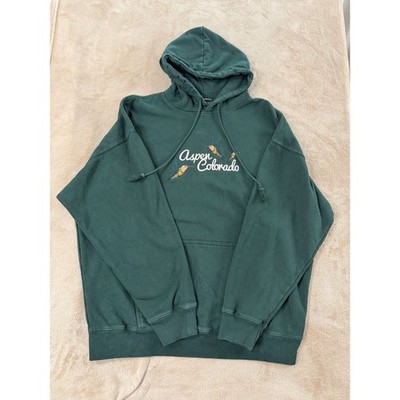 Brandy Melville Aspen Colorado Sweatshirt Hoodie Men's size XL Green
