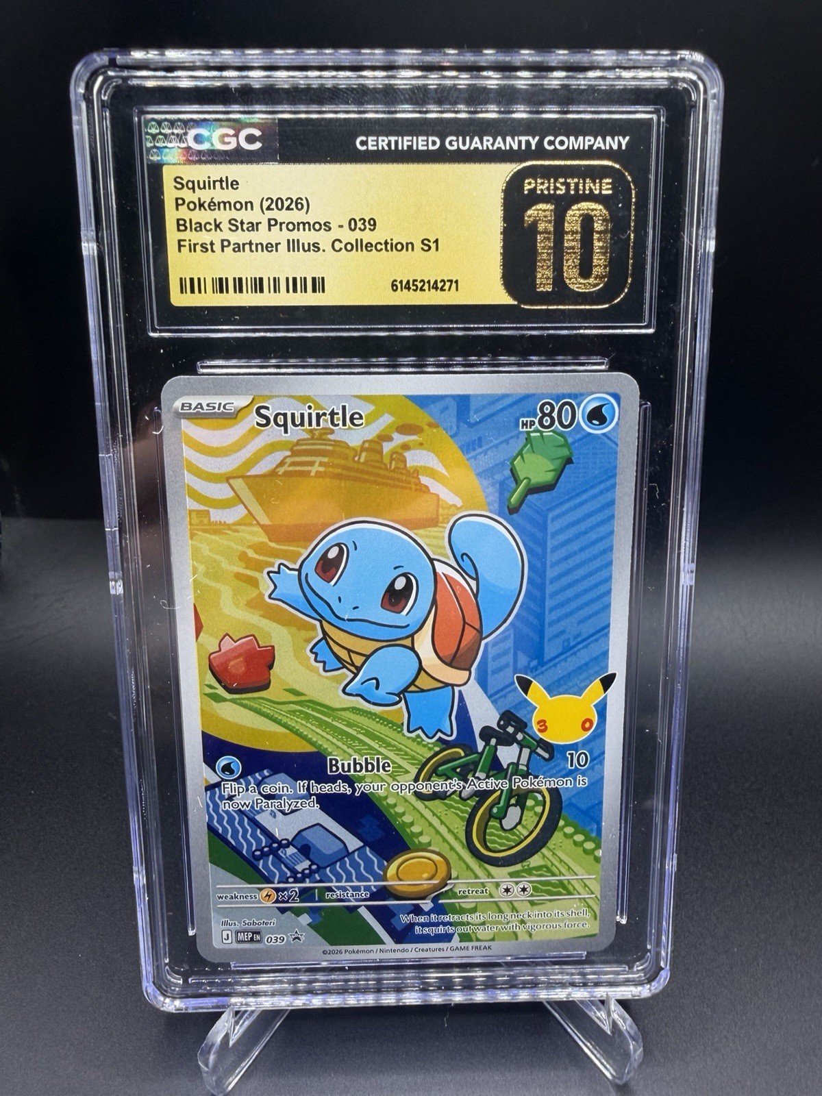 PRISTINE 10: Squirtle 39: 30th Anniversary Promo