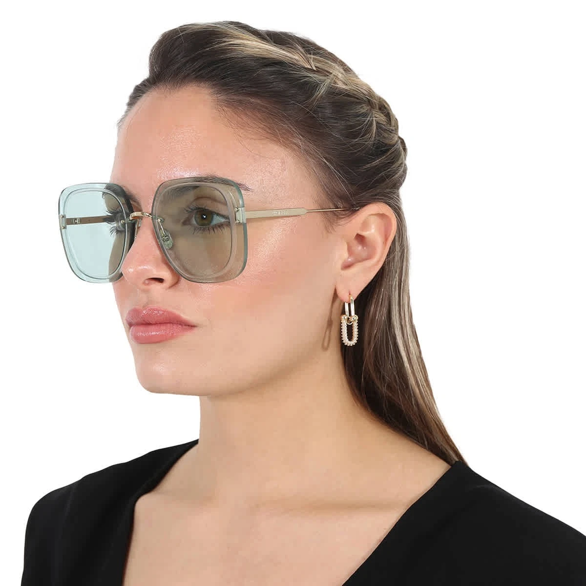 Dior Green Square Sunglasses for Women for sale | eBay display picture 1