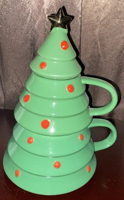 NEW Hallmark Stacking Christmas Tree Mug, Brand New, Microwave Dishwasher Safe