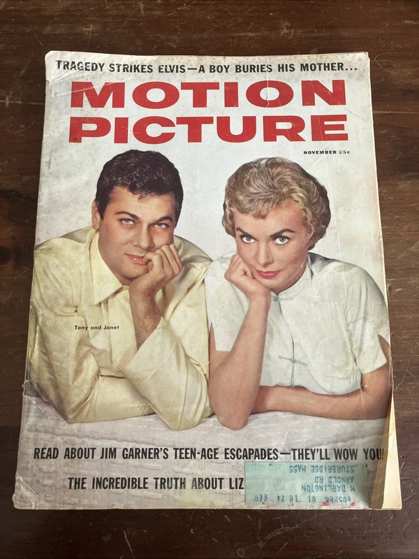 Motion Picture Magazine Nov 1958 Tony Curtis/Janet Leigh/Elvis/Liz Taylor