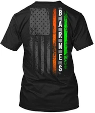 Barnes Family Irish American Flag T-Shirt Made in the USA Size S to 5XL