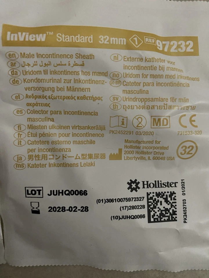 100 (+10 In Omaggio) Guaine Cateteri Esterni HOLLISTER 32 mm - Immagine 3 di 4