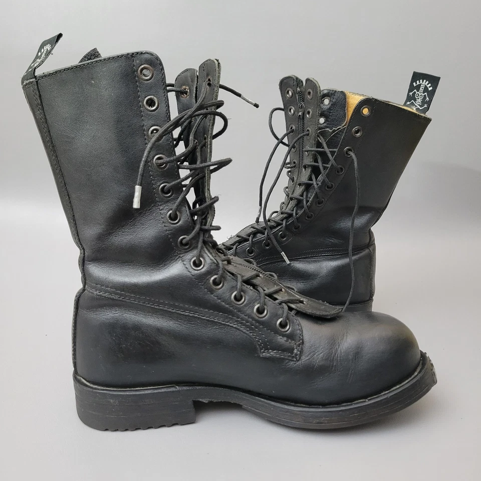 Bota de combate Tank Girl 1995 vintage con cordones cremallera talla Uk5 - 8 EE. UU. para mujer rara  Foto 3 de 4