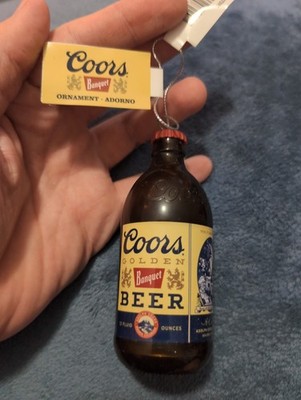 Coors Golden Banquet Beer Bottle Ornament 4'' Tall New Plastic  Christmas 