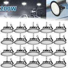 20Pack 200W UFO LED High Bay Light Shop Lights Industrial Factory Warehouse Lamp