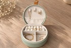 Boîte à Bijoux de Voyage Vert Sauge – Rangement Élégant