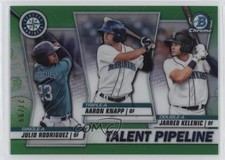 2020 Bowman Green Refractor 27/99 Jarred Kelenic Julio Rodriguez Aaron Knapp o7m