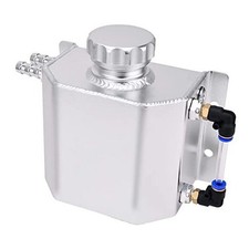 Radiator Coolant Overflow Tank,Coolant Recovery Tank Aluminum 1L Silver