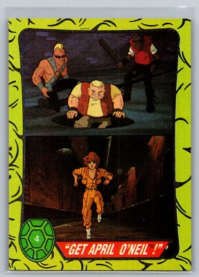 TMNT (1989) TOPPS Card: #4 Get April O'Neil - Teenage Mutant Ninja
