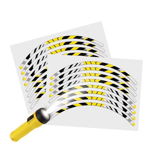 Retroreflective 17" Rim Wheel Sticker SH17 For Honda CB1000R 2008-2021 - Picture 11 of 13