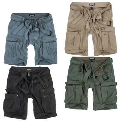 riverso Herren Cargo Shorts RIVFynn Kurze Hose Gürtel 100% Baumwolle Uni S - 7XL