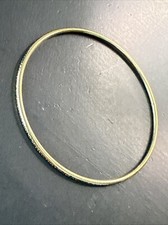 Ancien bracelet Chaine Tank Maille Gourmette Plaquer Or 18k 750 Jonc simple 