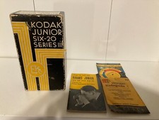 Vintage Kodak Junior Six-20 Series III Box and Manual Only, No Camera