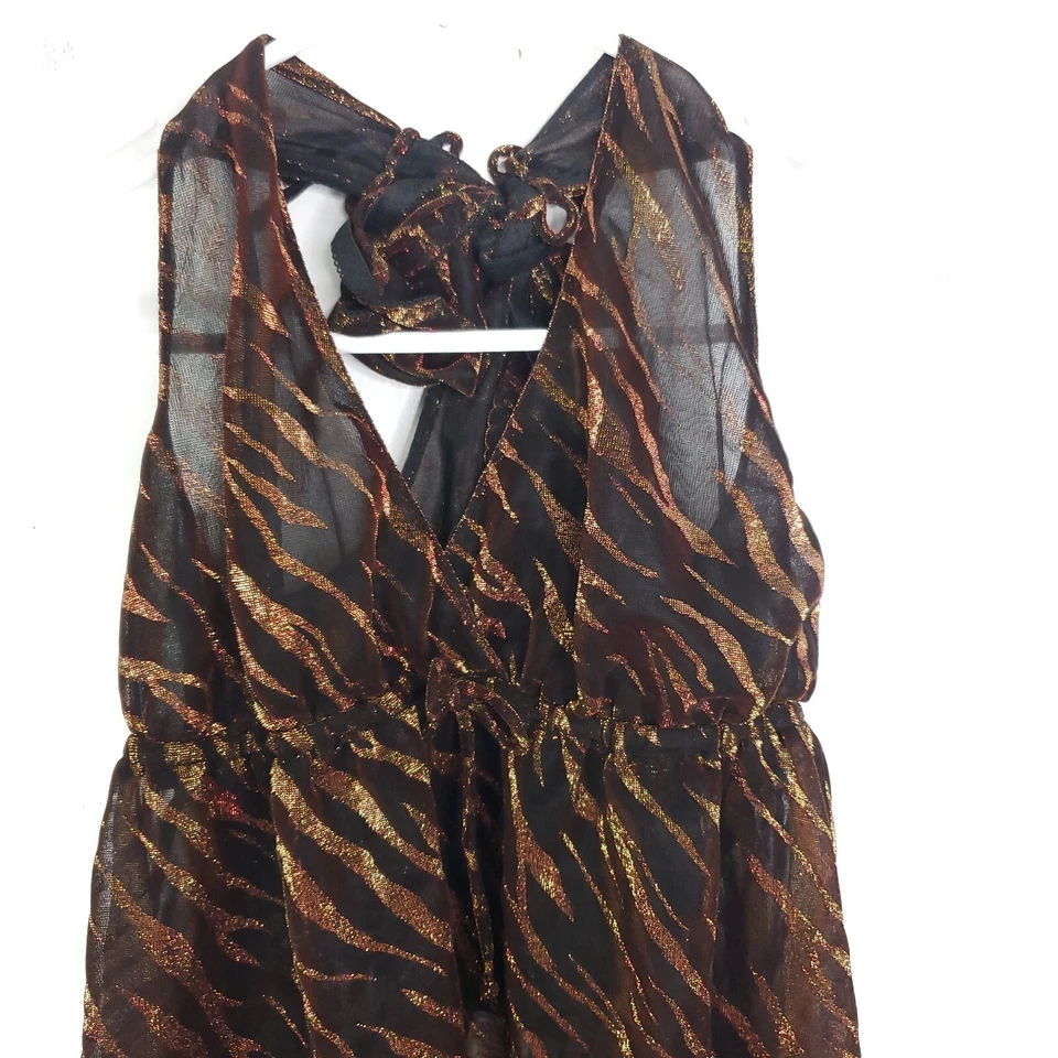 Cliche Top Womens M Babydoll Mesh Sheer Grunge Y2K Empire Waist New Bows Tank - Image 3 of 4